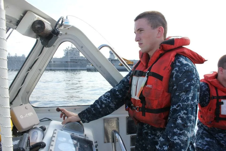Trent Brands, founder of Title Base, during his U.S. Navy service