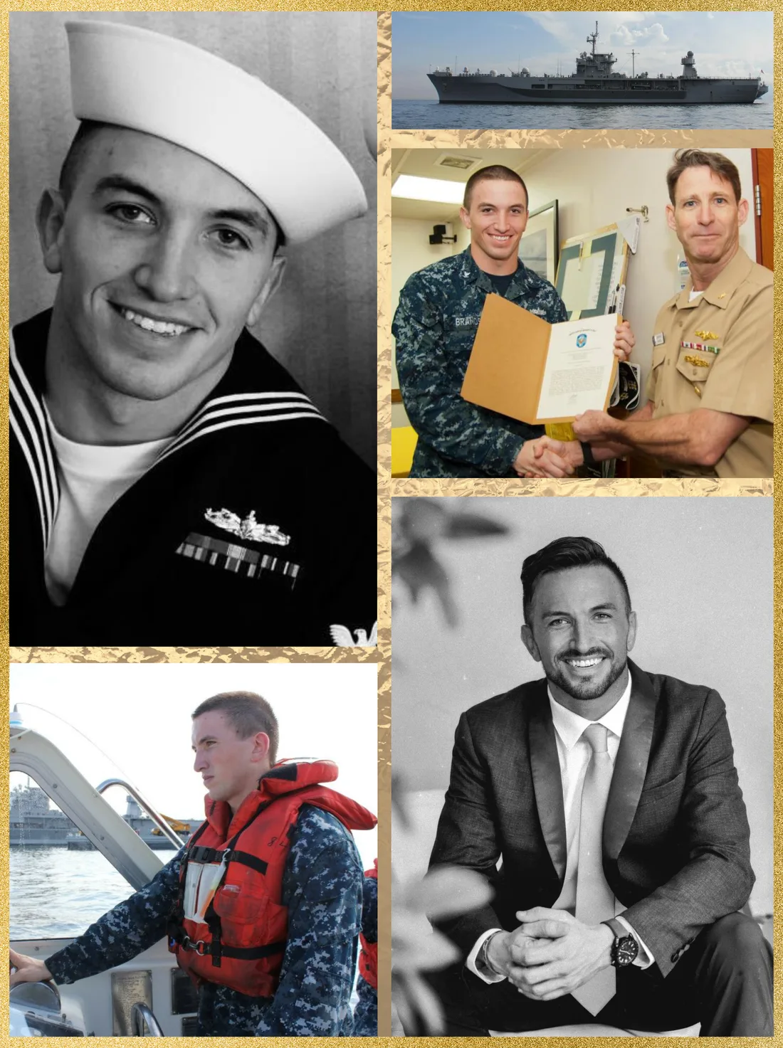Trent Brands, U.S. Navy veteran and founder of Title Base, in uniform